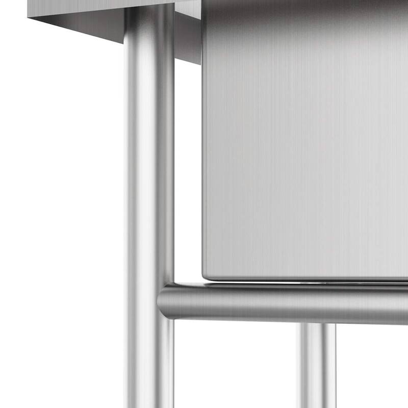 37 in Stainless Steel One Compartment Commercial Utility Sink - N/A
