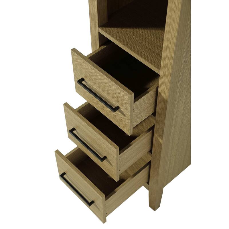 Laura 16-28 Inch Open Shelving Bath Storage Cabinet