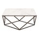 preview thumbnail 2 of 8, Tintern Coffee Table White & Antique Brass