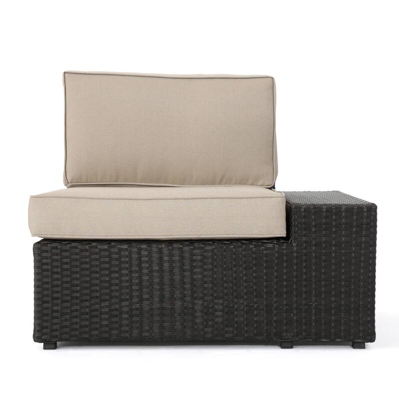 Roomfitters Modular Wicker Seating Set with Cushions for Outdoor Relaxation, Versatile Patio Chairs