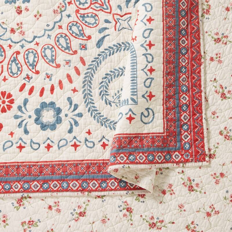 Boho Americana Cotton Reversible Quilt Set by JG Co. by Amie and Jolie Sikes