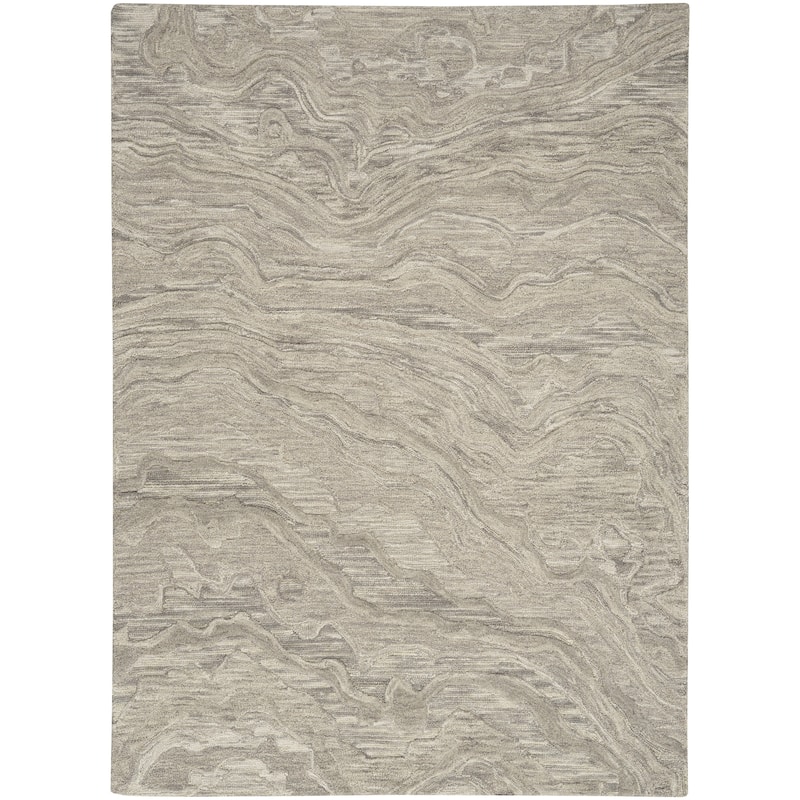 Nourison Graceful Indoor Abstract Area Rug - 3' 9" x 5' 9" - Grey - Rectangle