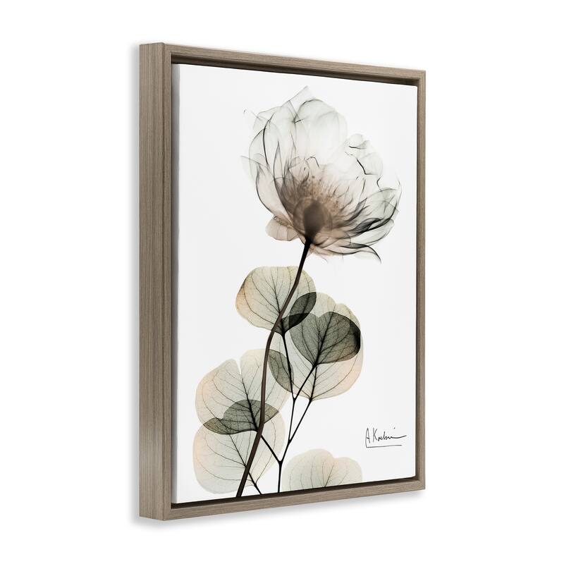 Stupell Simple Elegant White Flower Framed Floater Canvas Wall Art Design By Albert Koetsier