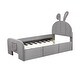preview thumbnail 19 of 20, Rabbit Platform Bed with Storage, Twin Size