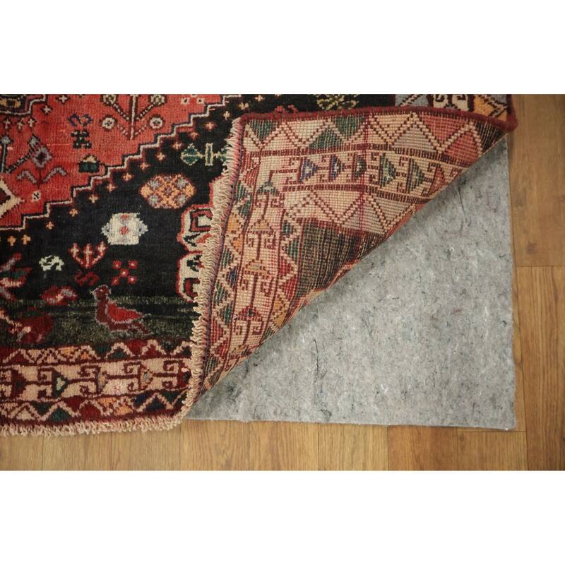 Hand Knotted Oriental 100% Wool Carpet Traditional Tribal Red Shiraz Area Rug - 7' 6'' X 4' 1''