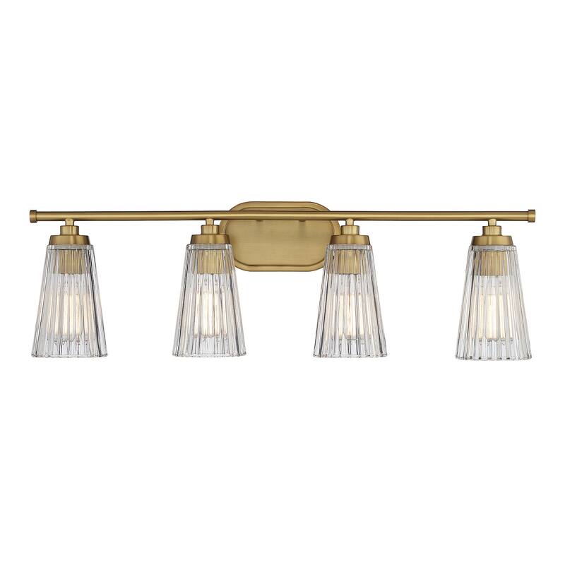 Savoy House 8-1745-4 Chantilly 4 Light 31" Wide Bathroom Vanity Light - Warm Brass