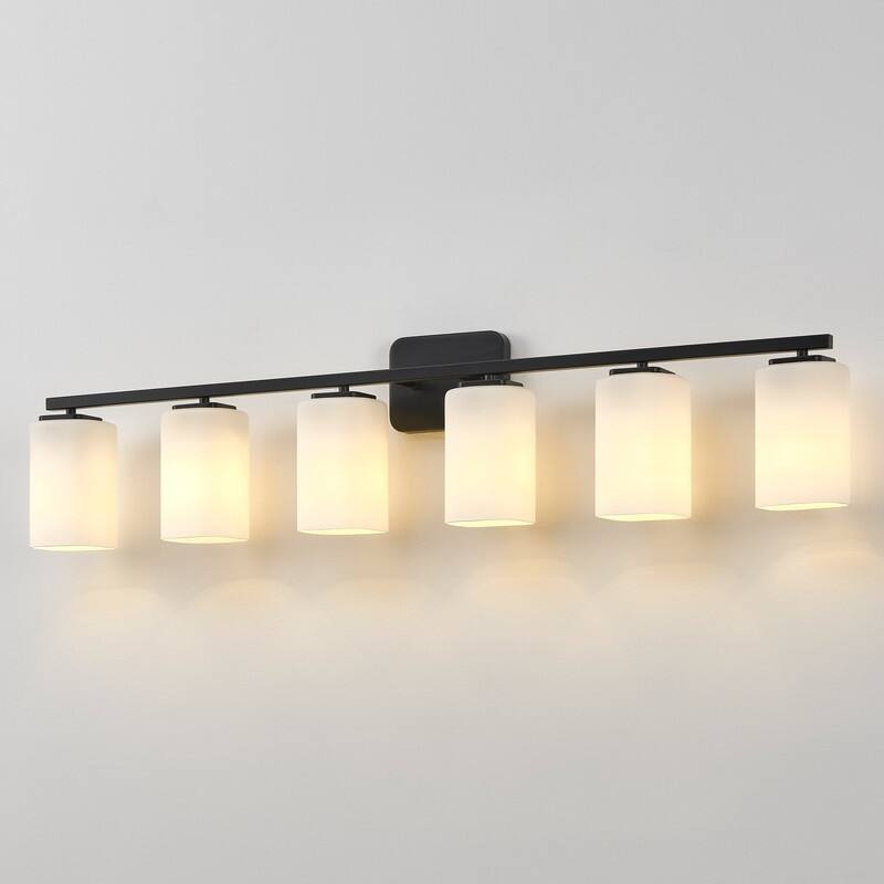 KAWOTI Modern & Contemporary Vanity Light with Frosted Glass Shade