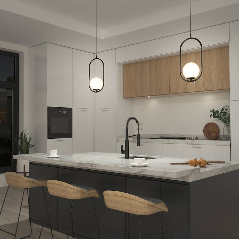 Artika Bloom Mini Pendant Ceiling Light, 3CCT, Black