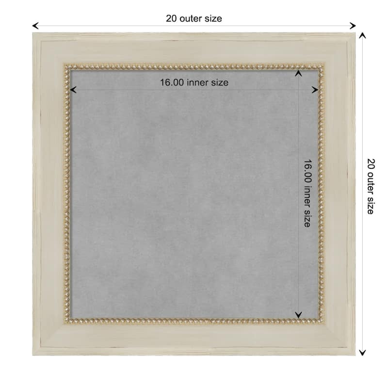 Amanti Art Parthenon Cream Framed Magnetic Board - Board Size 16x16