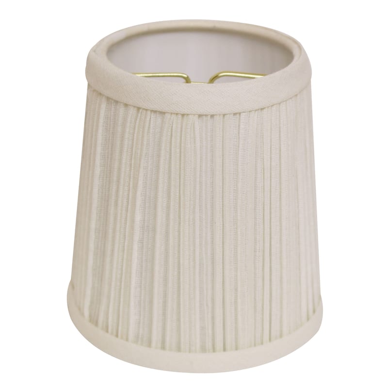 Hardback Chandelier Lampshade with Flame Clip, Oil (Set of 6) - White