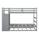 preview thumbnail 13 of 53, Practical Twin Over Twin Wood Bunk Bed with Storage Drawers,Movable Bed with Trundle