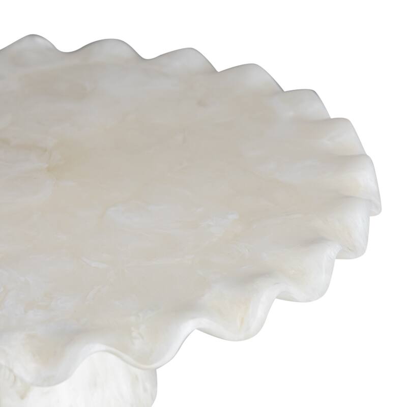 White Resin Cake Stand Large