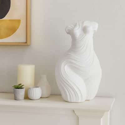 Abstract Female Torso Sculpture in Resin - Decorative Objects for Home Decor