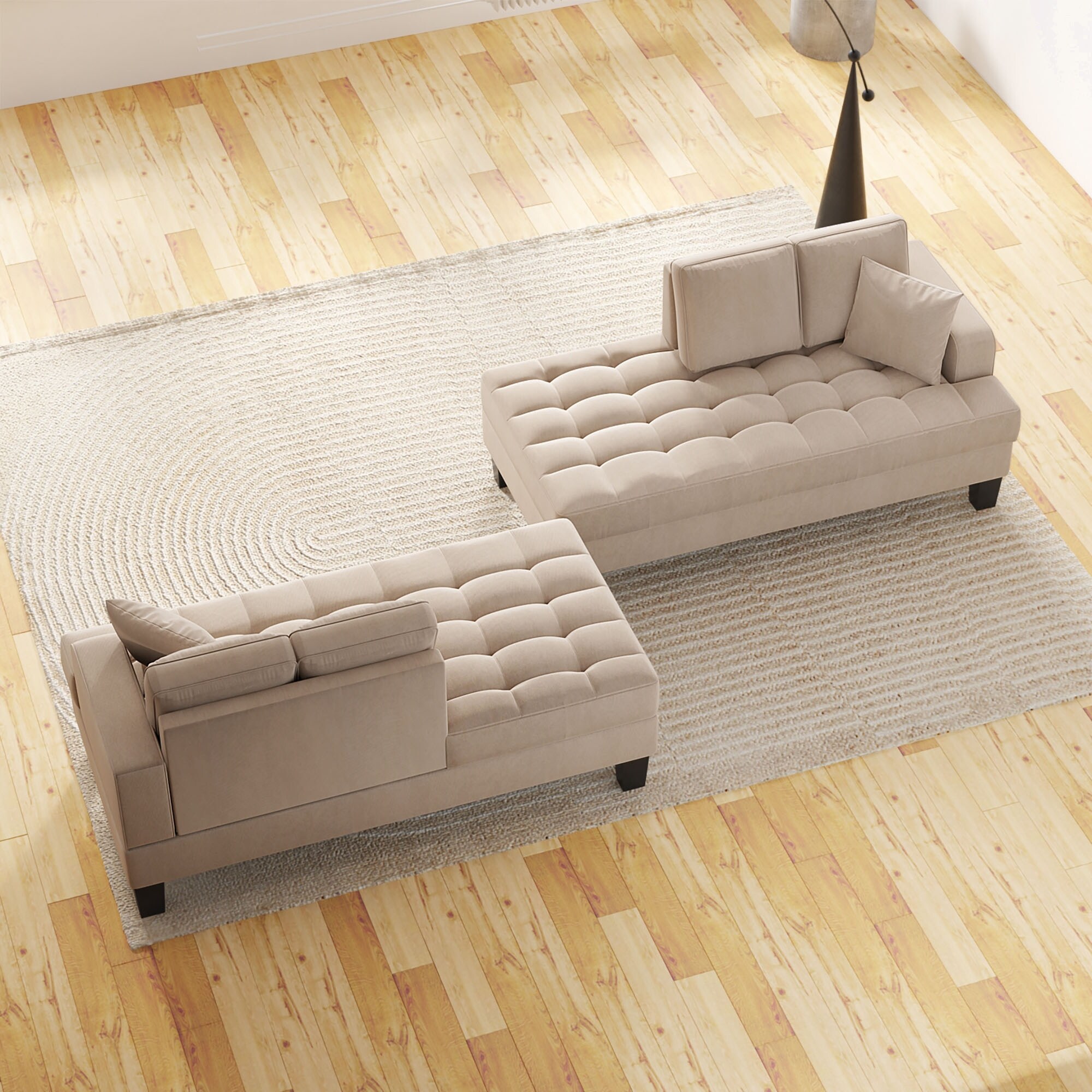 2 chaise lounges in living room outlet