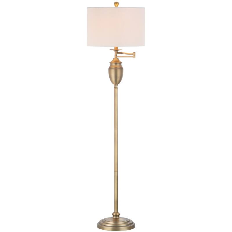 SAFAVIEH Lighting Ebony 60-inch Gold Floor Lamp - 15"x15"x60" - 15Wx15Dx60H