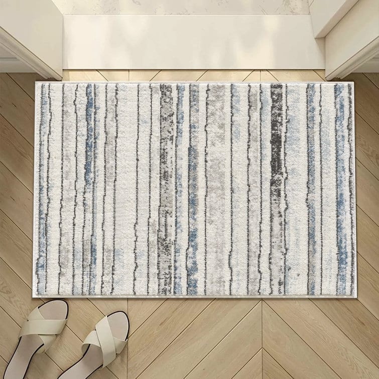 Modern Minimalist Striped Area Rug