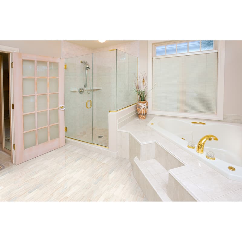 Ackland AKM-S-2X6SWP-CA 12" x 12" Marble Subway Floor and Wall Tile -