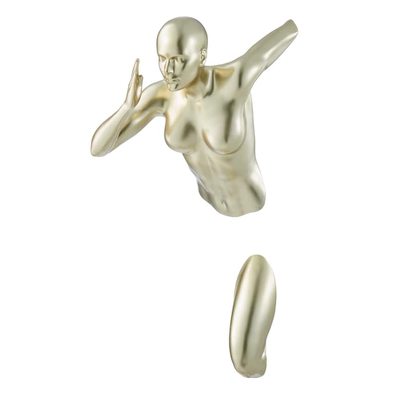 Woman Runner 20" Wall Sculpture