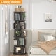 preview thumbnail 5 of 102, 4/5/6 Tiers Round Rotating Bookcase, Revolving Floor Standing Bookshelf Corner Organizer Display