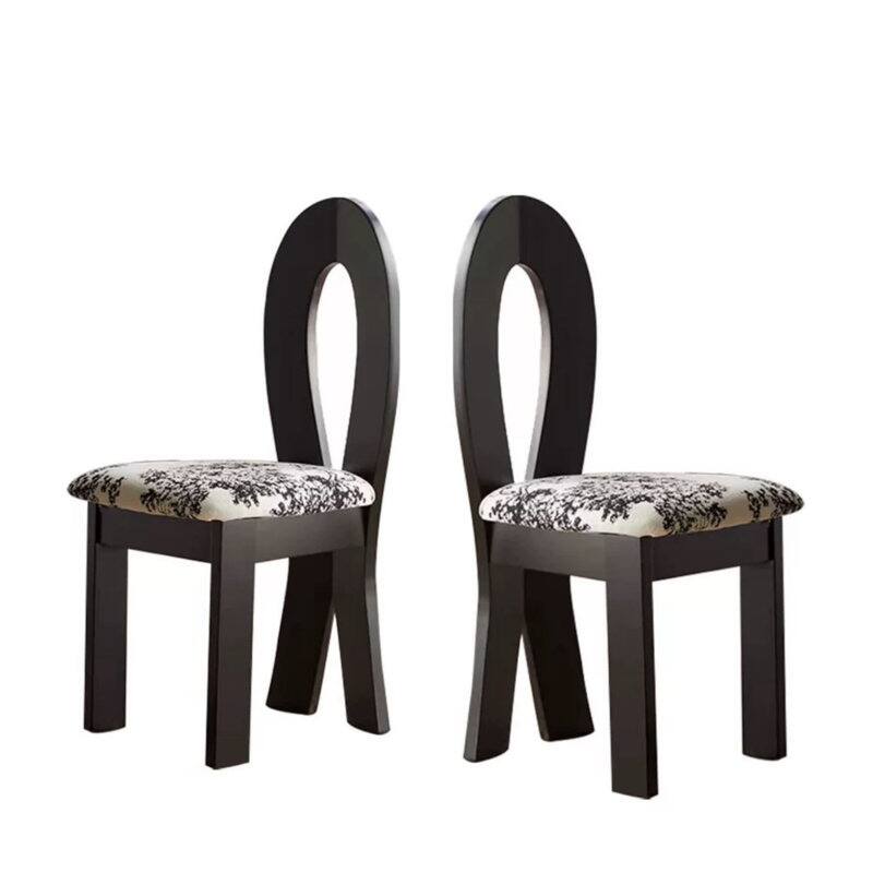 Fin Chair 2-Piece Set - Black
