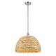 Option Polished Chrome / Natural Rattan