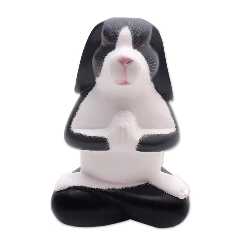 Novica Handmade Praying Wood Sculpture