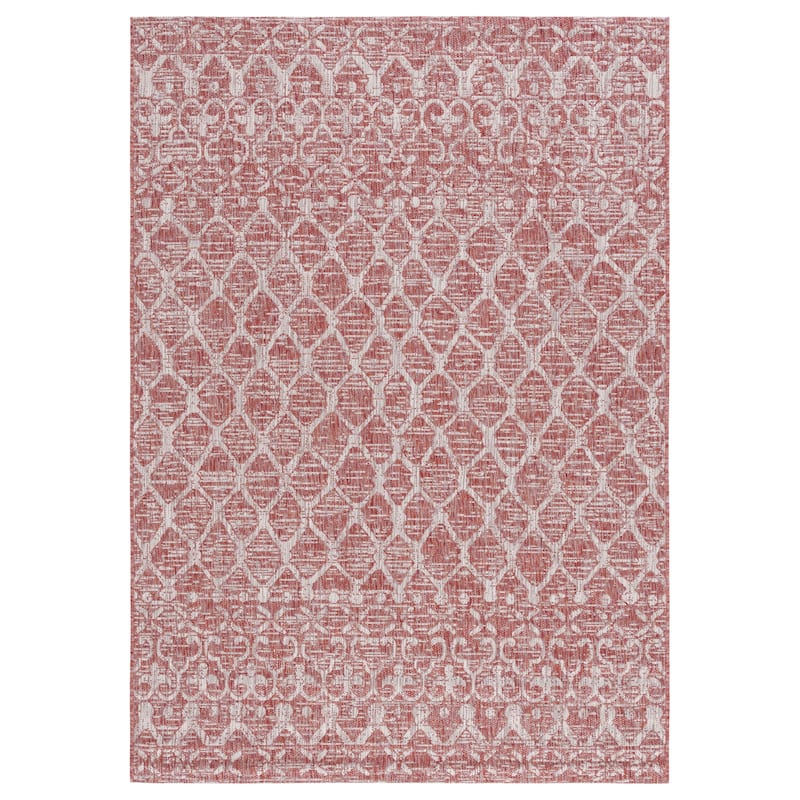 SAFAVIEH Courtyard Jancee Transitional Rug - 5'3" x 7'7" - Rust/Grey