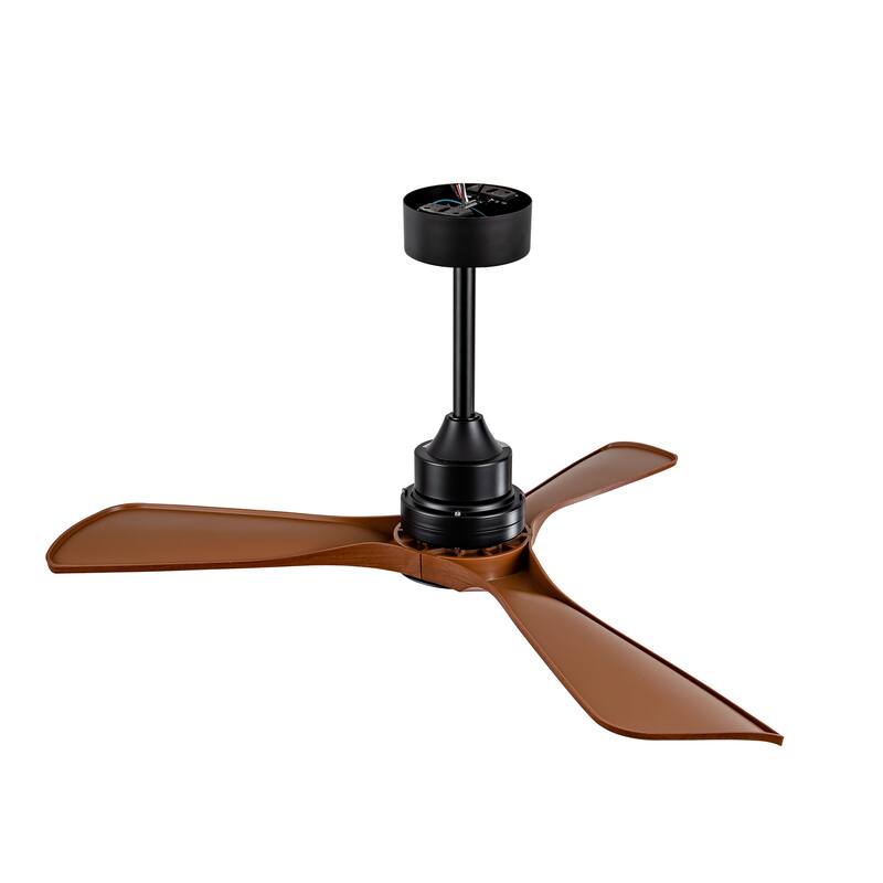 42" Ceiling Fan w/ Light 3 ABS Blades Remote Control Reversible DC Motor