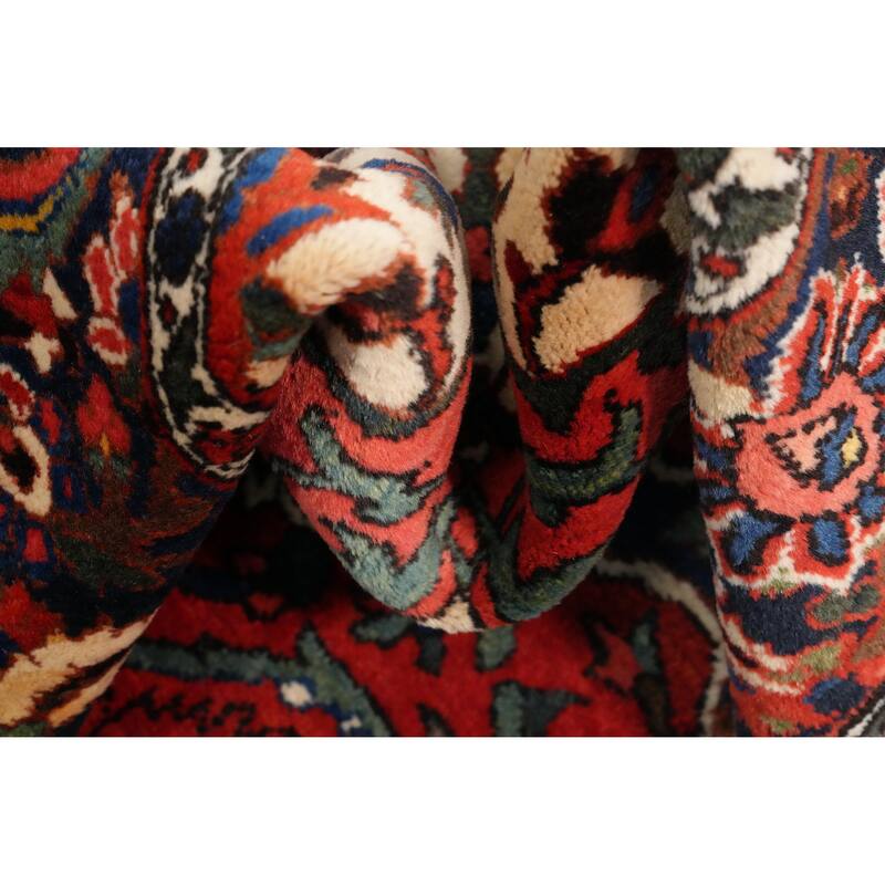Hand Knotted Oriental 100% Wool Carpet Traditional Floral Oranges & Rust Bakhtiari Area Rug - 10' 3'' X 6' 10''