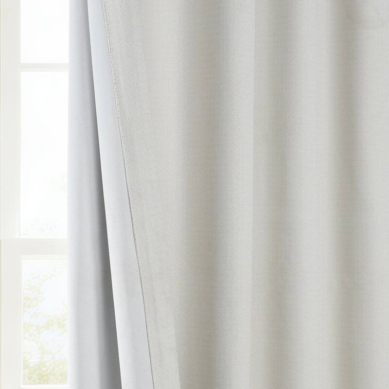 Exclusive Fabrics Grommet Textured Faux Linen Room Darkening Curtains for Bedroom & Living Room Curtains (1 Panel)