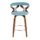 Option Teal Fabric/Walnut