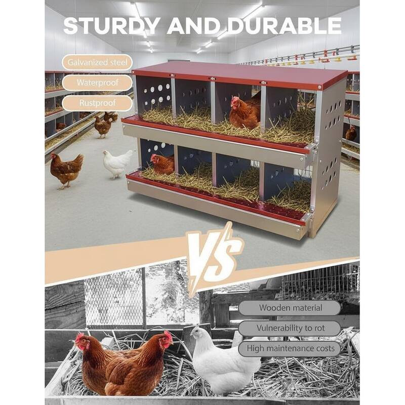 Chicken Nesting Boxes, with 8 Compartment