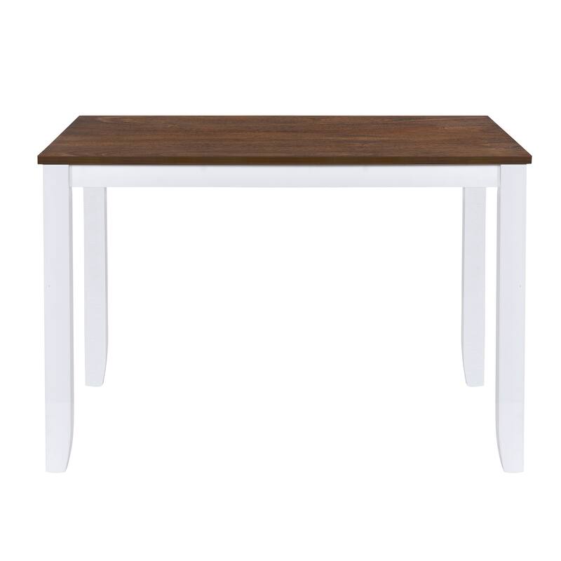 5-Piece Wooden Dining Table Set with 4 X-Back Chairs