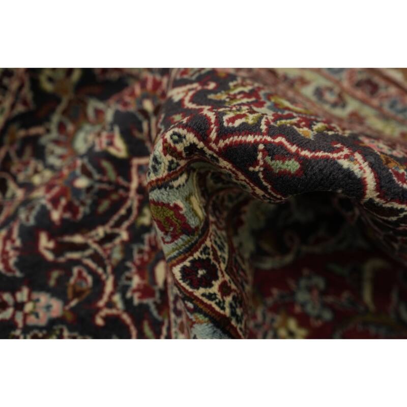 Hand Knotted Oriental 100% Wool Carpet Traditional Geometric Red Mashad Area Rug - 12' 10'' X 9' 1''