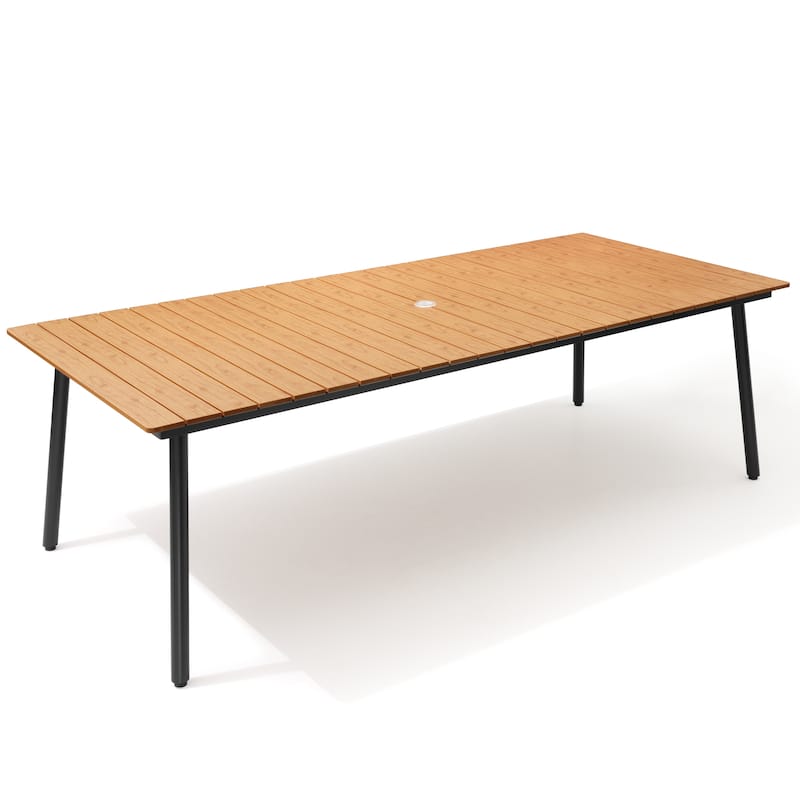 VredHom Outdoor Patio Aluminum Dining Table - Brown - 94.5 inches