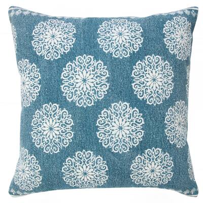 Sevita Traditional Bordered Bohemian Floral Throw Pillow, Single or Set of 2