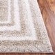 preview thumbnail 21 of 96, SAFAVIEH Border & Stripe Shag Eirny Modern 1.4-inch Thick Rug