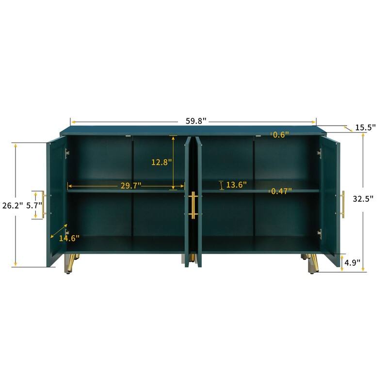 Media TV Console or Storage Cabinet and Adjustable Shelves