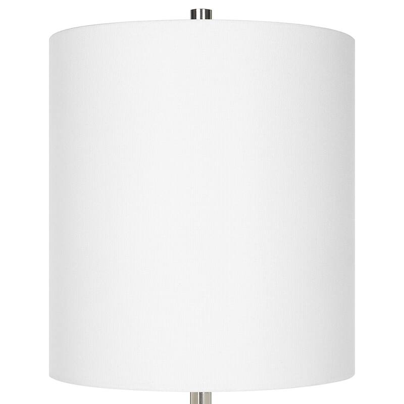 Streamlined Base Buffet Table Lamp with Drum Shade - 33.5" - White