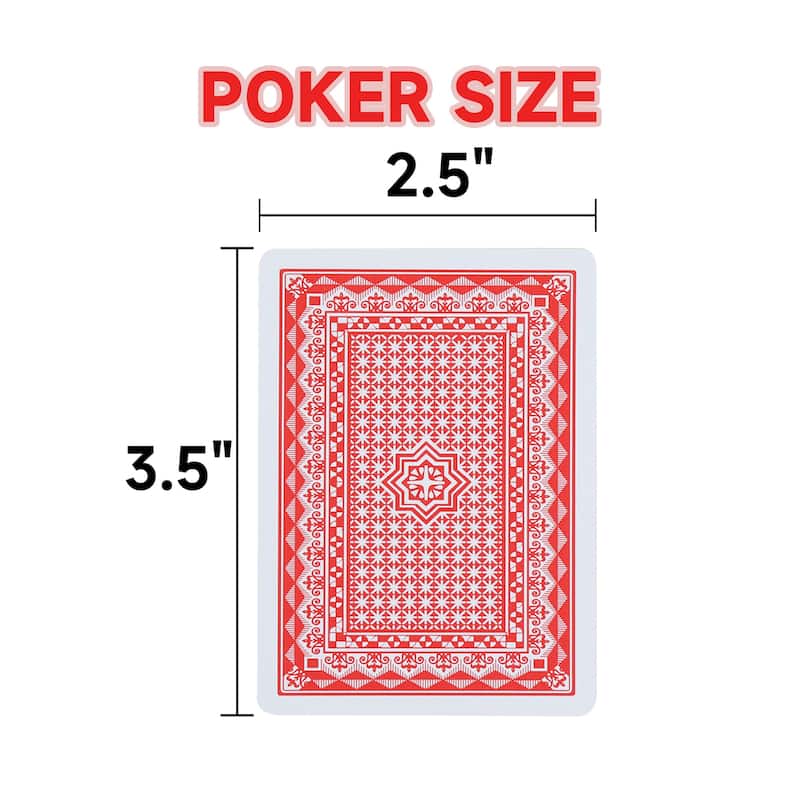 GSE 100% Waterproof Plastic Playing Cards, Poker Size - Standard Regular Index
