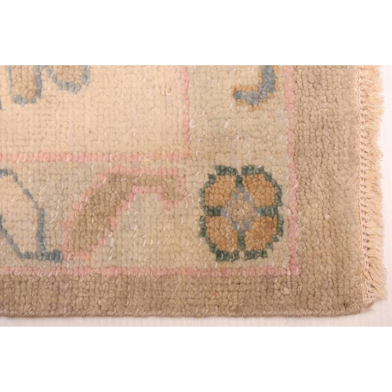 ECARPETGALLERY Hand-knotted Modern Oushak Taupe Wool Rug - 9'6 x 14'6