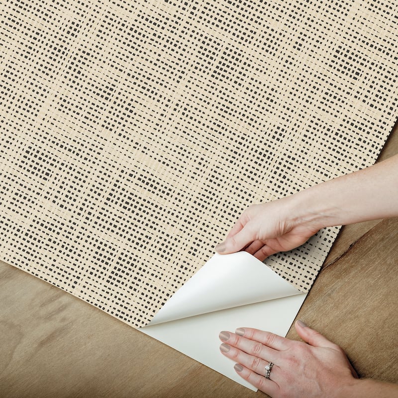 Nolan Black Peel and Stick Wallpaper