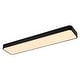 preview thumbnail 5 of 11, Rennnsan 1-Light Modern Matte Black Rectangular Integrated LED Flush Mount Light - 35.4 in. W