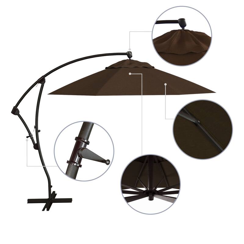 Okracoke 9ft Rotating Aluminum Umbrella by Havenside Home