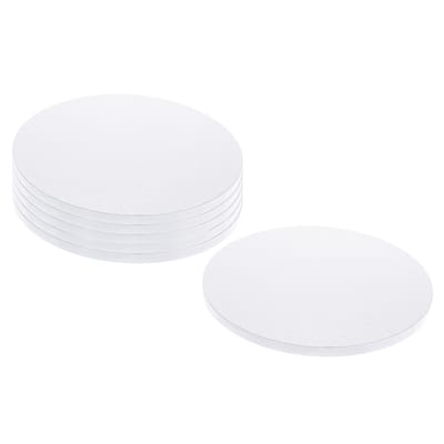 Cake Boards, 6Pcs Cardboard Cake Drums, 1/2" Thick Round Cake Base