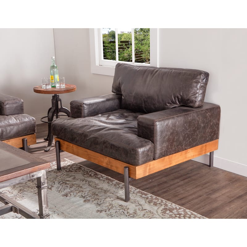 Paxton Recycled Teak Bar Stool with Cast Iron Base