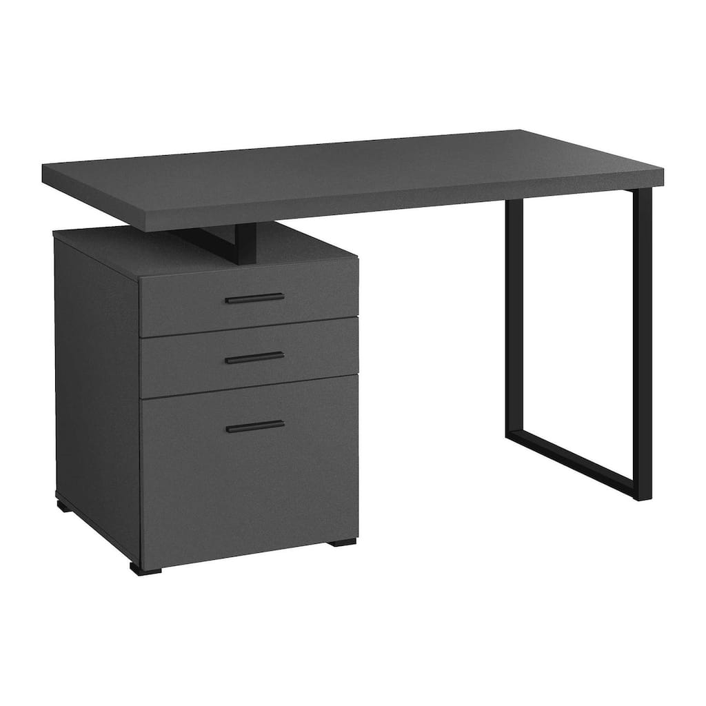 Computer Desk, Home Office, Laptop, Left, Right Set-up, Storage Drawers, 48"l, Work, Grey Laminate