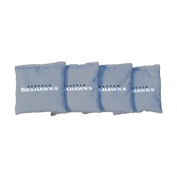 slide 2 of 3, Seattle Seahawks NFL Grey Cornhole Bags All-Weather Resin Filled
