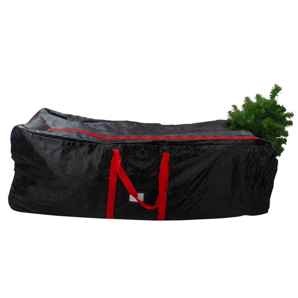 58" Black Rolling Artificial Christmas Tree Storage Chest - 9ft Trees