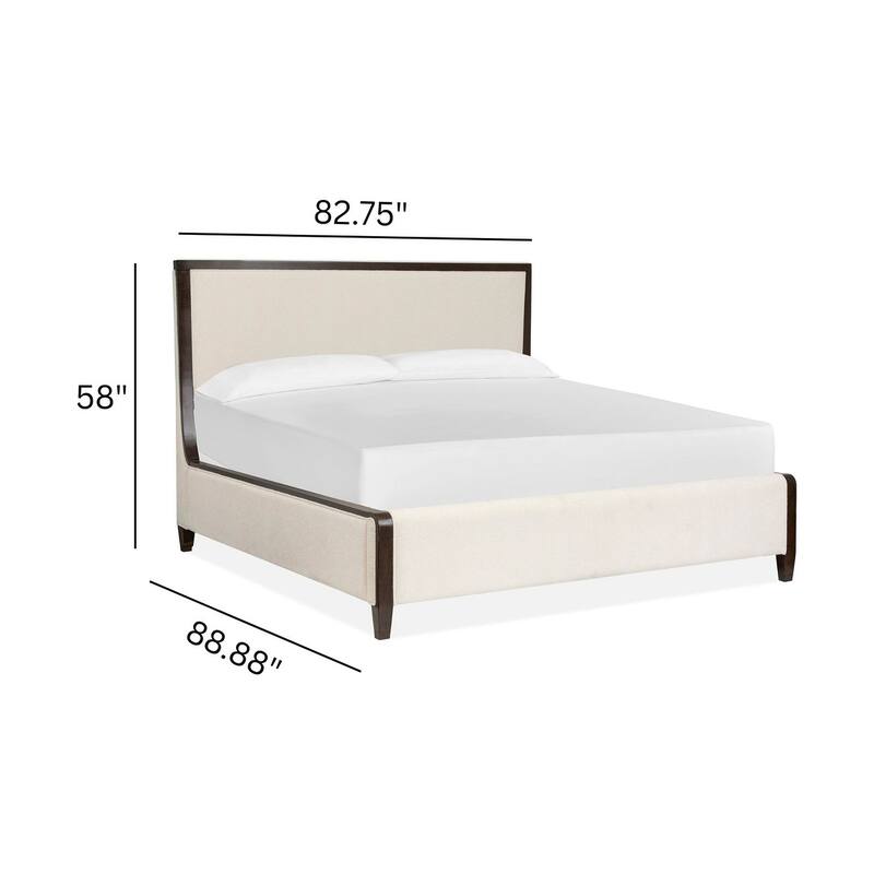 Magnussen Home Rowan Espresso Upholstered Panel Bed